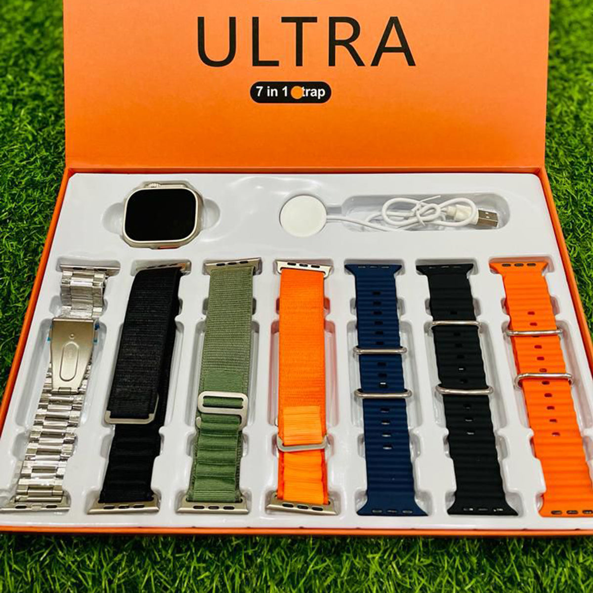 7 in 1 ultra Watch 7 in 1 Smart ultra Watch ultra 7 in 1 Strap Smart Watch Set Wireless Charger Multi-band Relojes Inteligentes