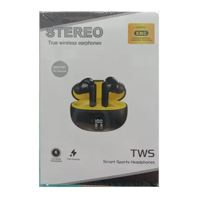 3D Surround Stereo Hifi ANC+ENC Wireless Headphones With 300mAh Charging Box Real TWS Earphone Gaming Sport In-ear Earbuds